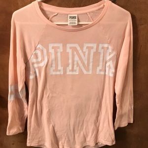 VS PINK 3/4 sleeve printed Tee